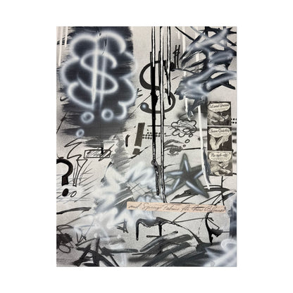 "monochrome mood" airbrush rolled print