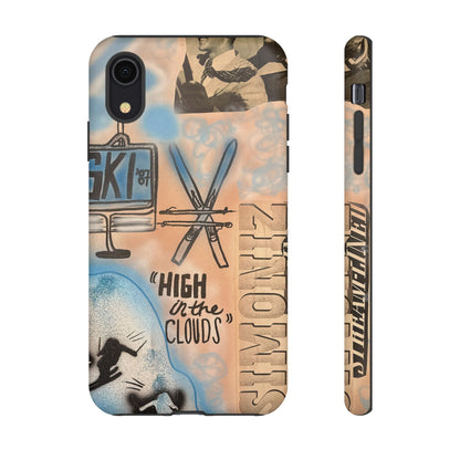 "high in the clouds" airbrush iPhone case