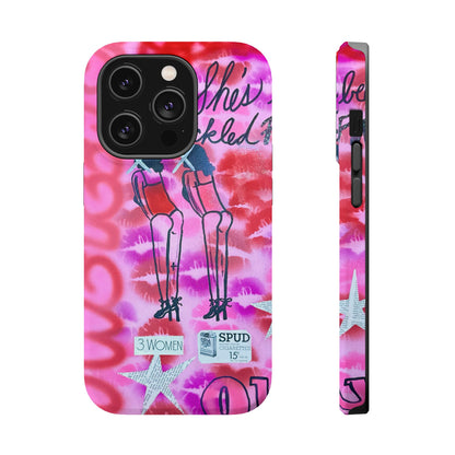 MagSafe "tickled pink" airbrush iPhone case