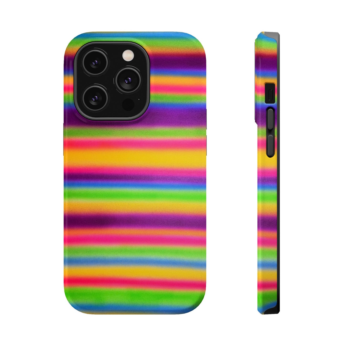 MagSafe "colorful stripes" airbrush iPhone case