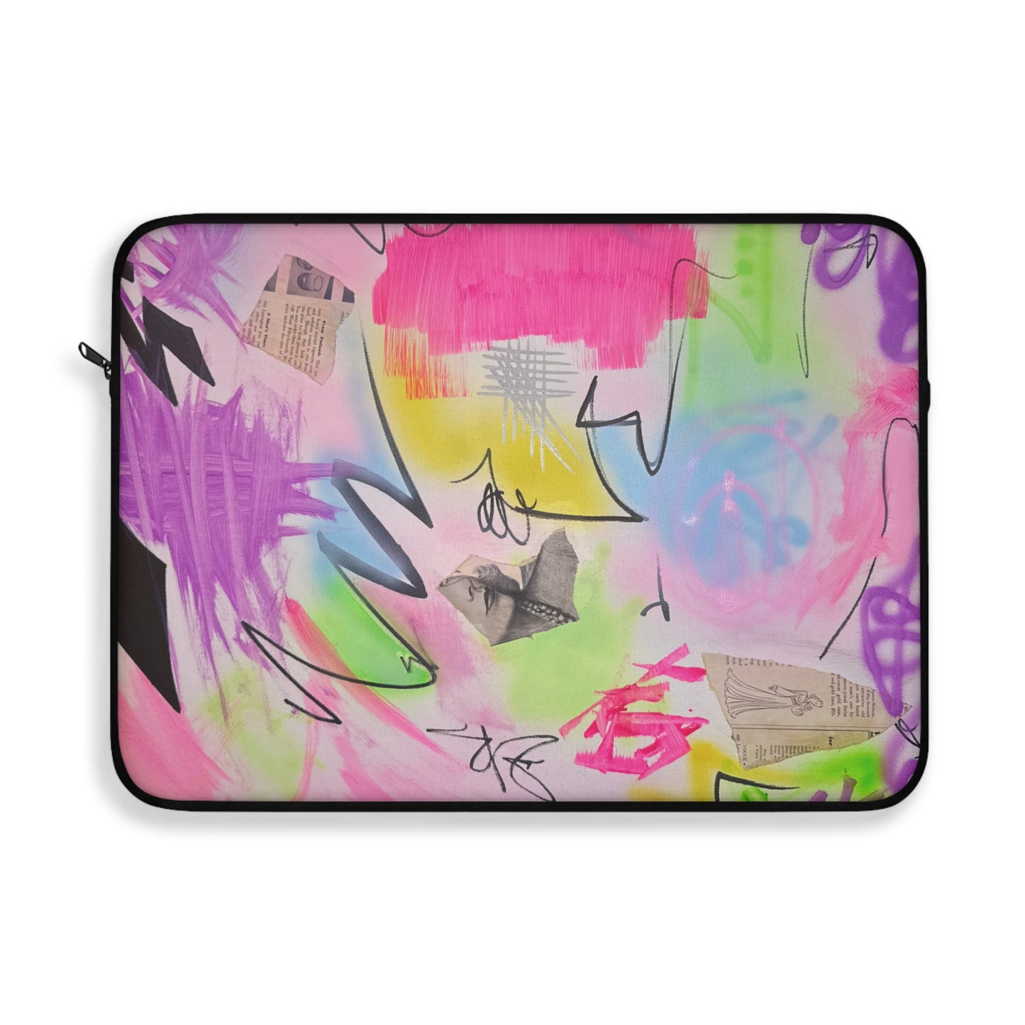 "pastel static" airbrush laptop sleeve