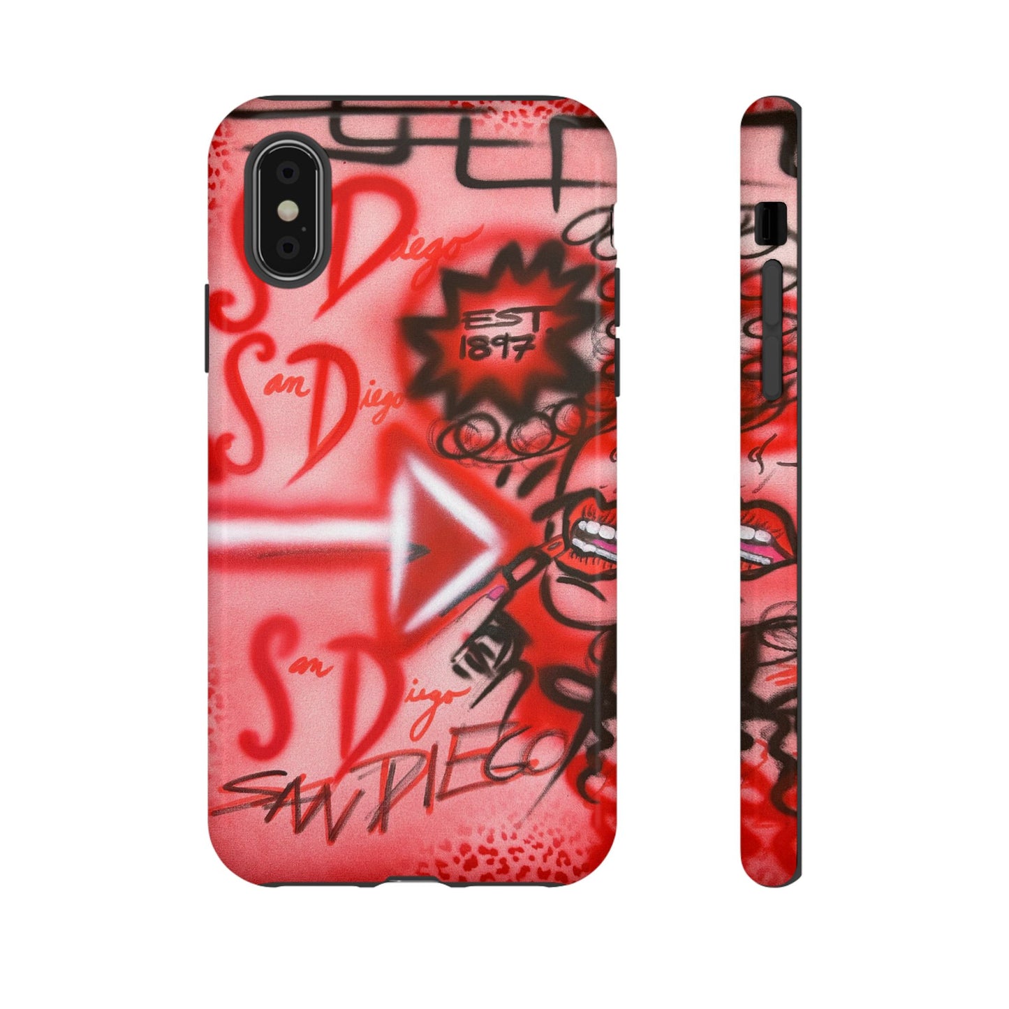 "san diego" airbrush iPhone case