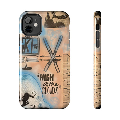 "high in the clouds" airbrush iPhone case