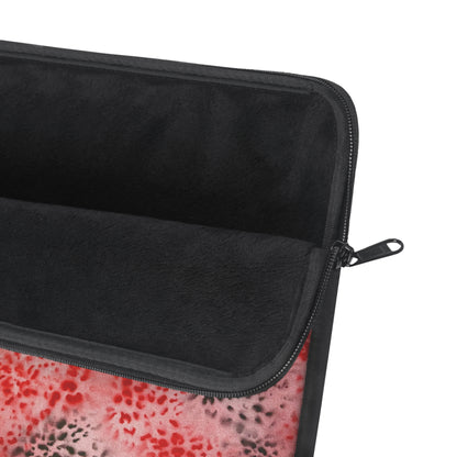 "red cheetah" airbrush laptop sleeve