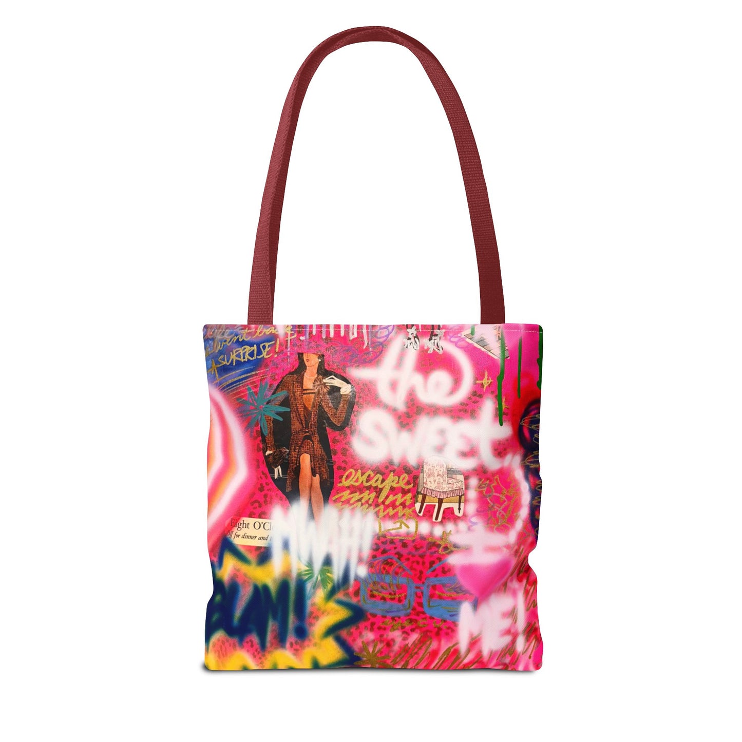 "sweet escape" airbrush tote bag