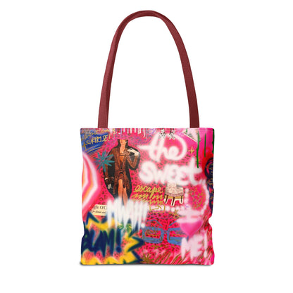 "sweet escape" airbrush tote bag