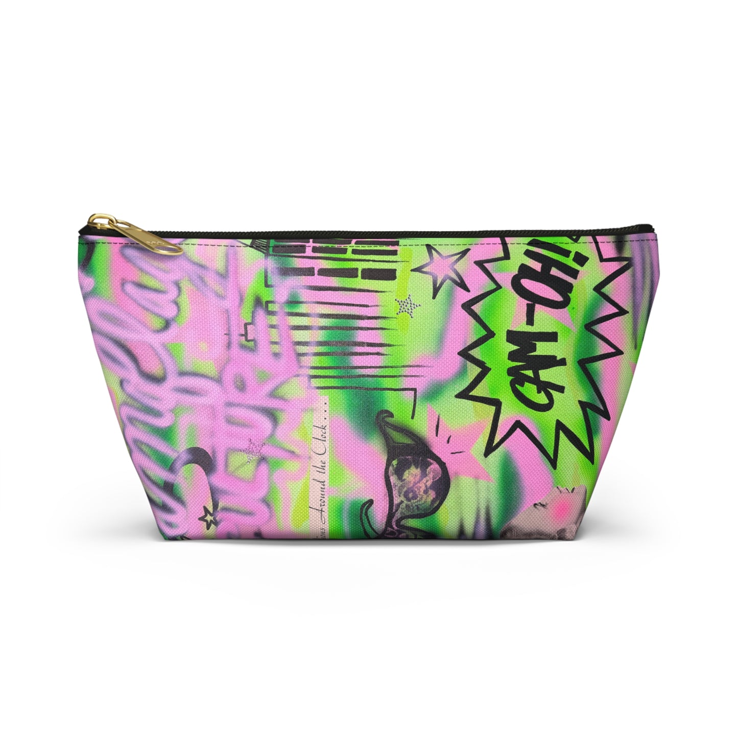 "green camo" airbrush makeup pouch