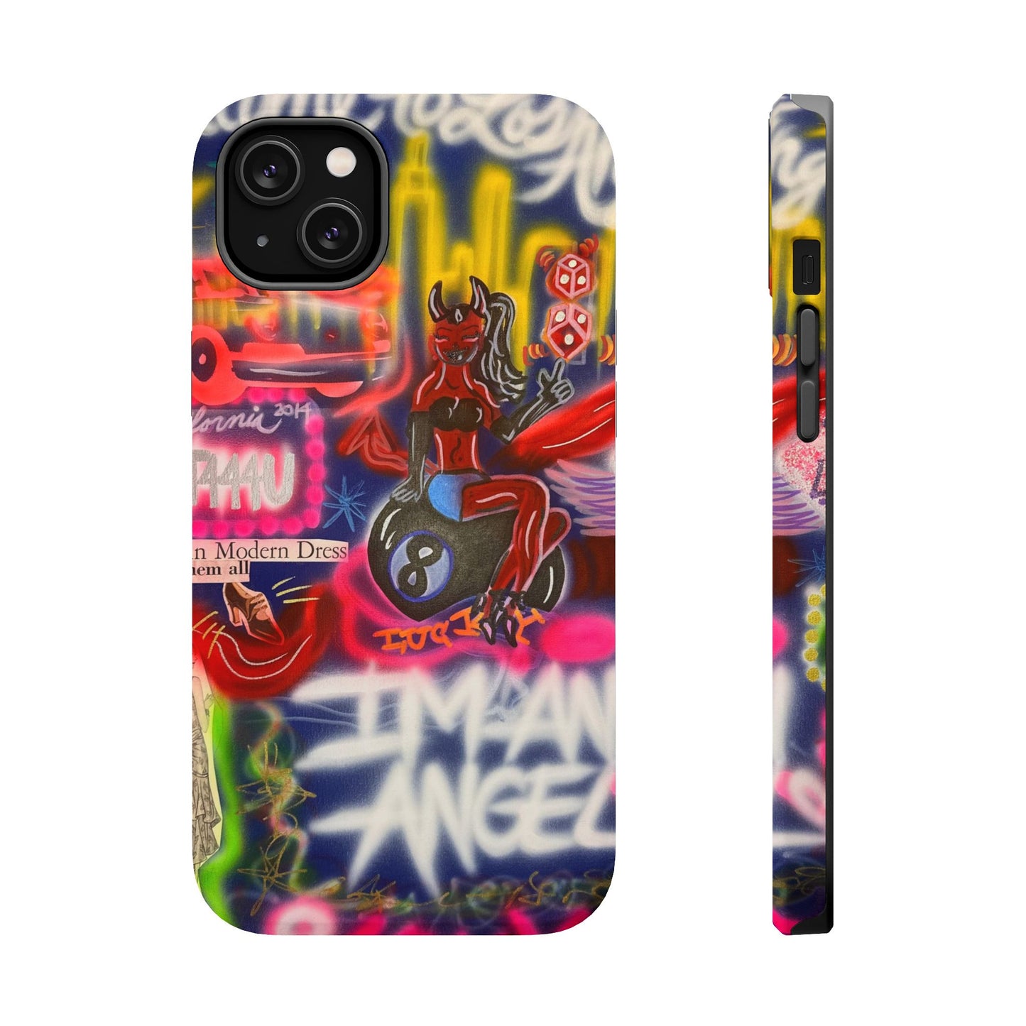 MagSafe "im an angel" airbrush iPhone case