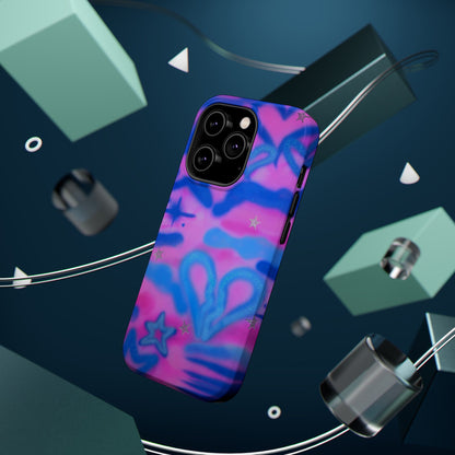 MagSafe "blue camo" airbrush iPhone case
