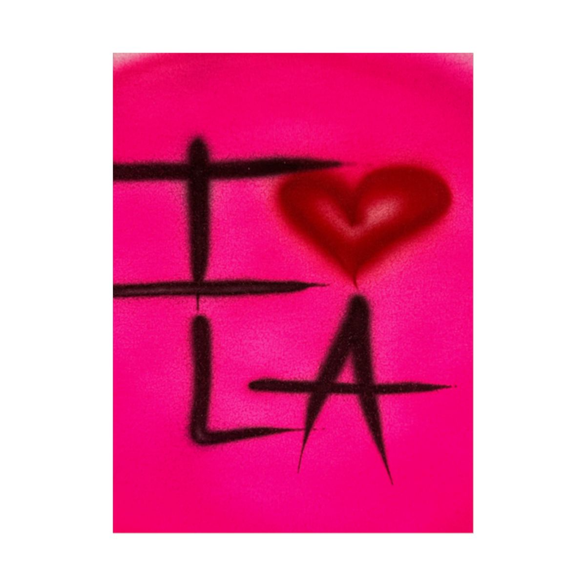 "i <3 LA" airbrush rolled print