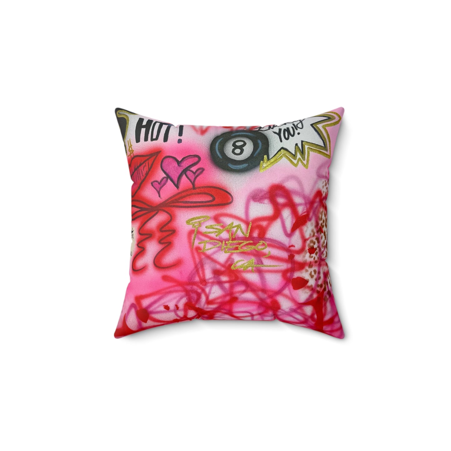 "IT girl" airbrush pillow