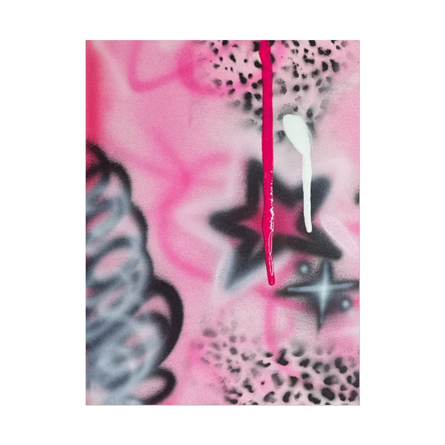"pink cheetah" airbrush rolled print
