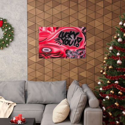 "lucky you! pt. 2" airbrush horizontal print