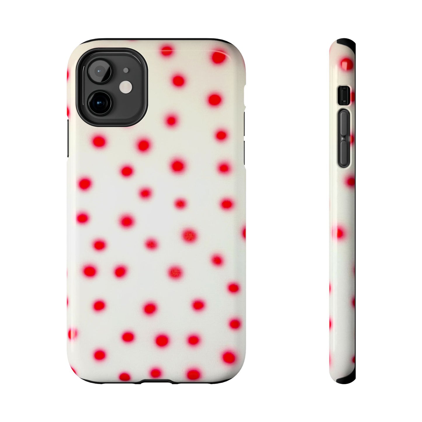 "vanilla cherry polka dot" airbrush iPhone case