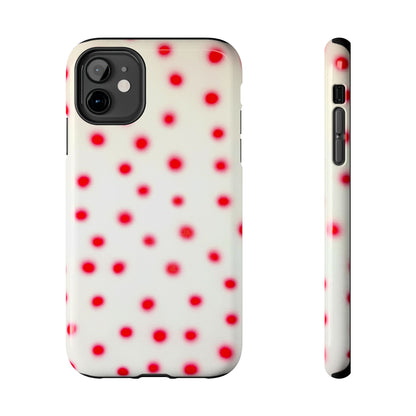 "vanilla cherry polka dot" airbrush iPhone case