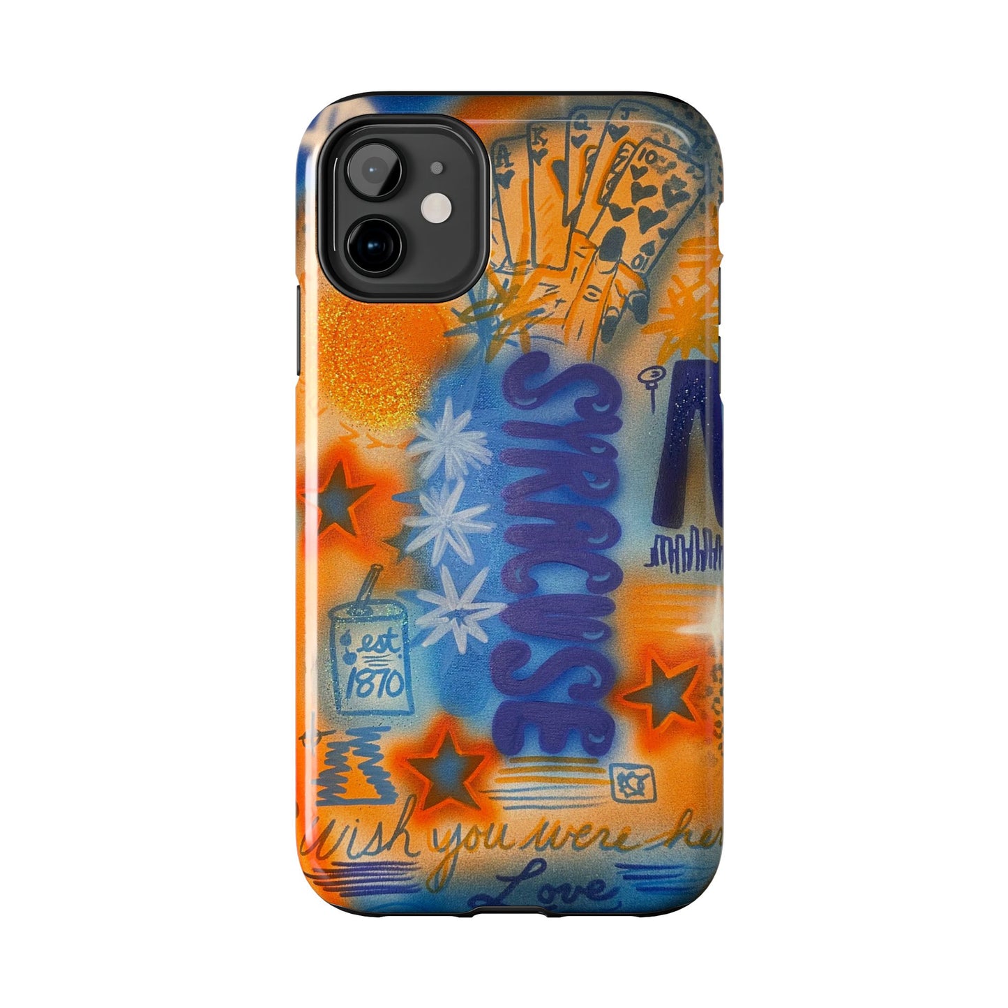 "syracuse" airbrush iPhone case