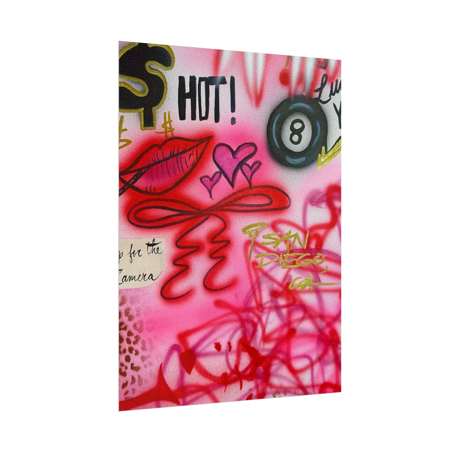 "IT girl" airbrush rolled print
