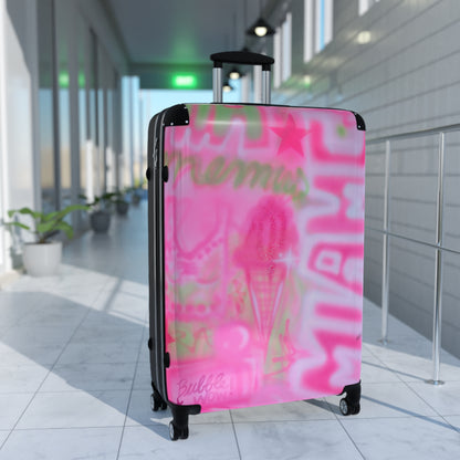 "miami matcha" airbrush suitcase