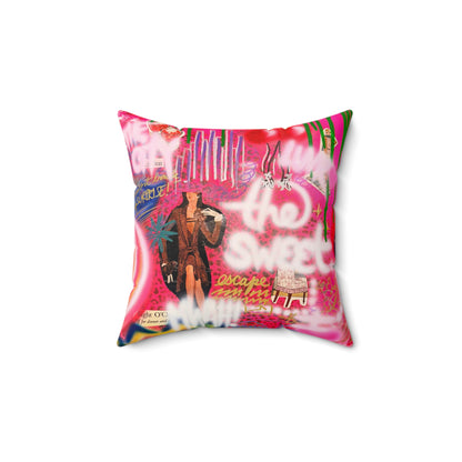 "sweet escape" airbrush pillow