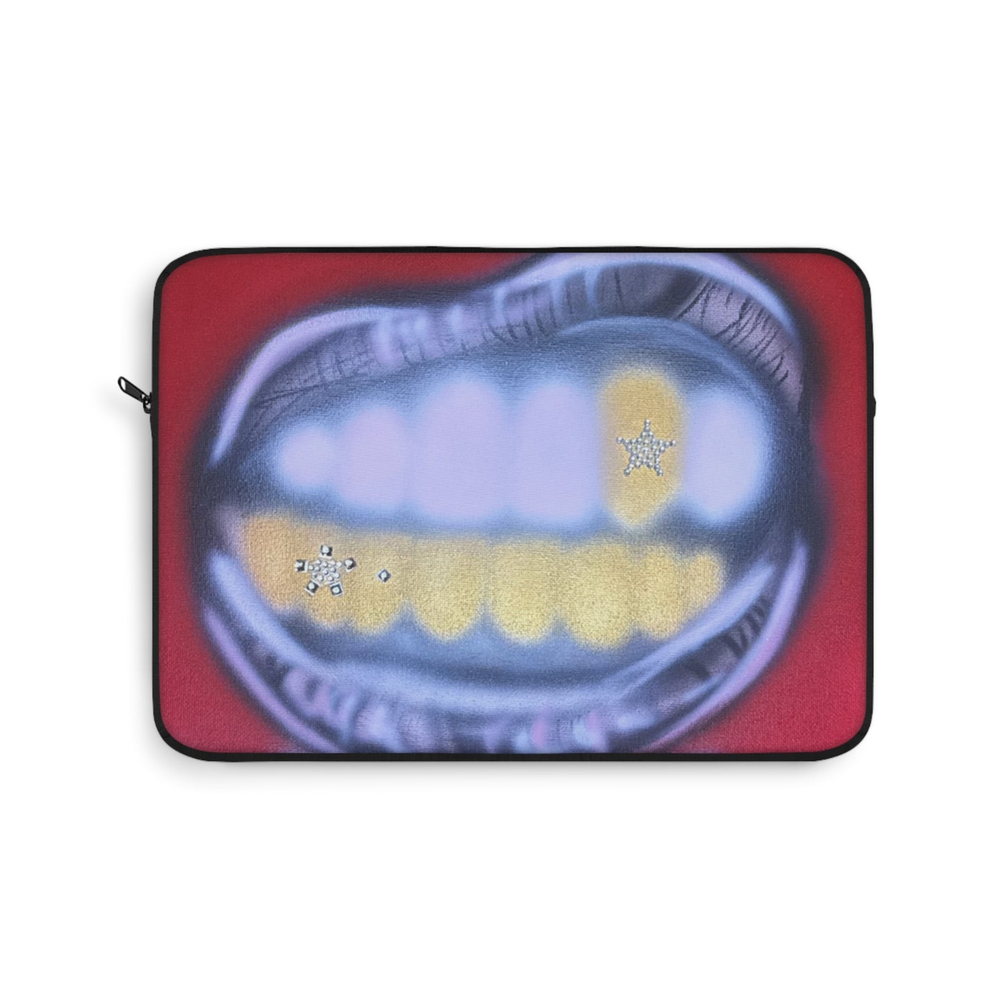 "bite me bling" airbrush laptop sleeve