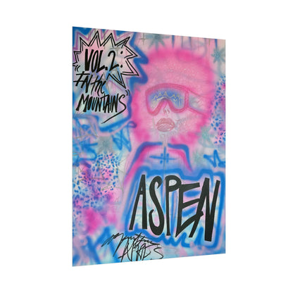 "aspen aspirations" airbrush rolled print