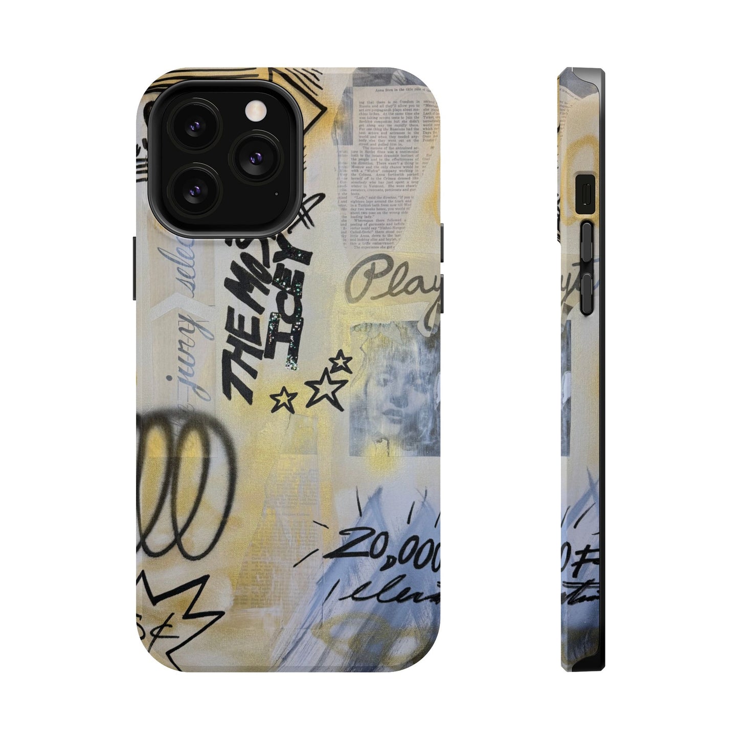 MagSafe "golden glacier" airbrush iPhone case