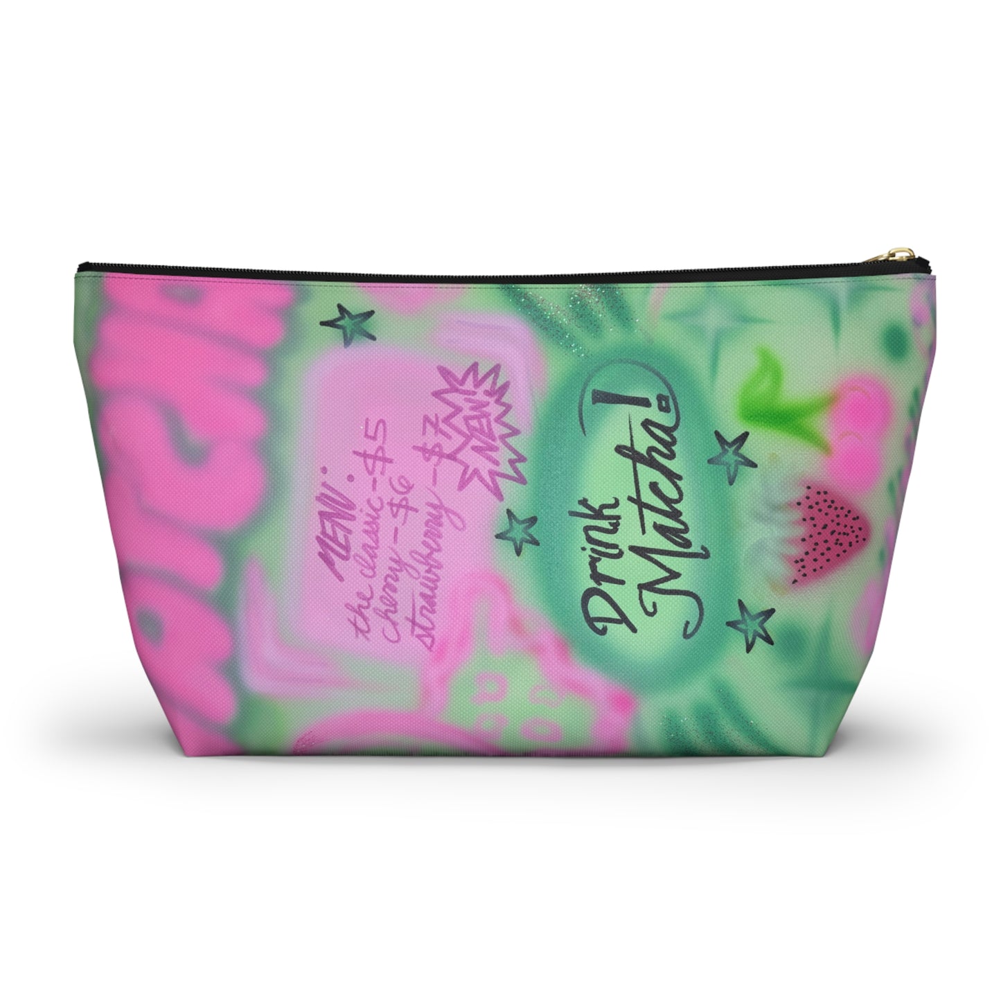 "matcha!" airbrush makeup pouch