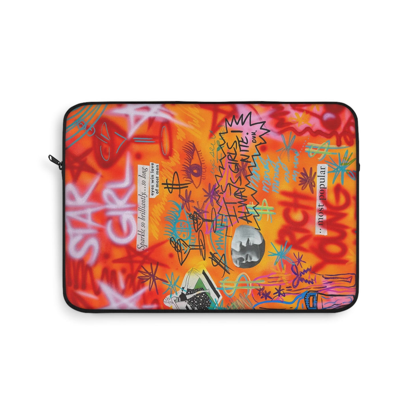"rich, young, hot" airbrush laptop sleeve