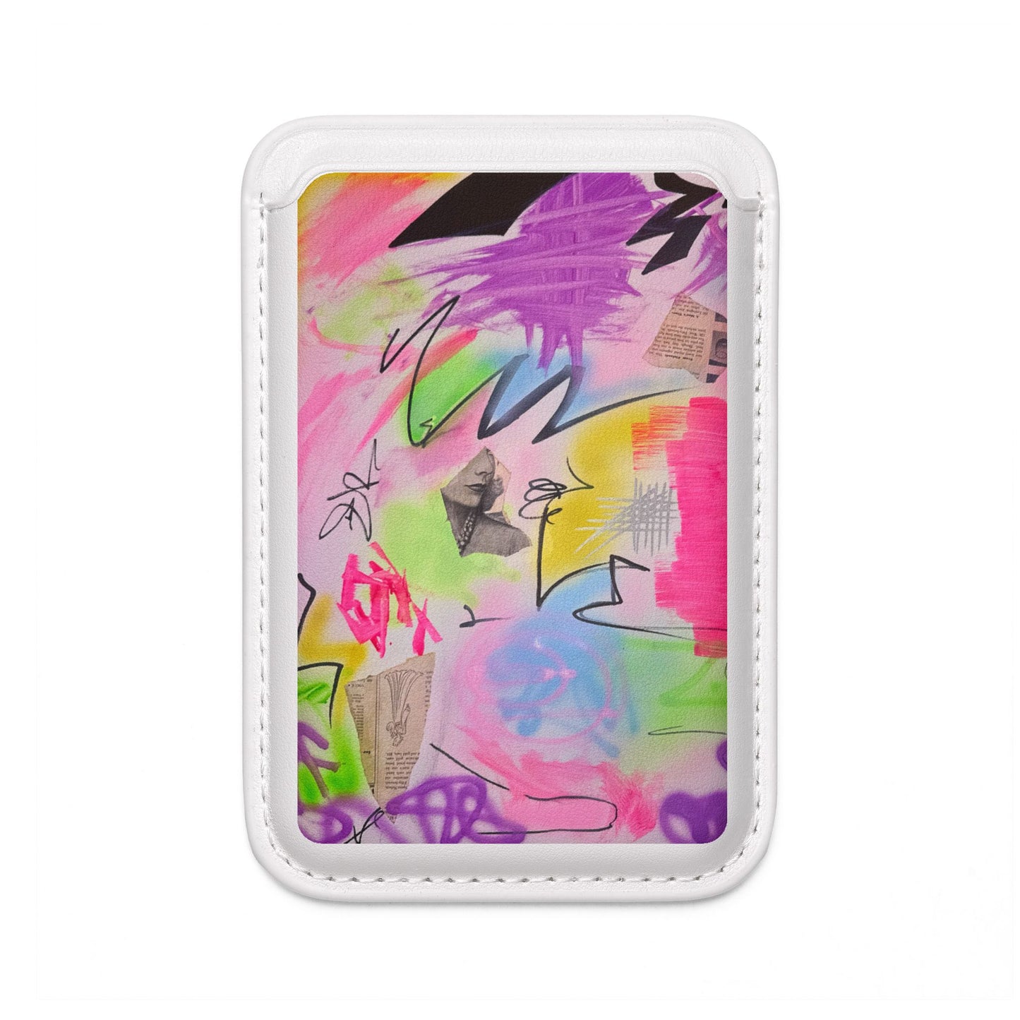 "pastel static" airbrush vegan wallet (Magsafe® Compatible)