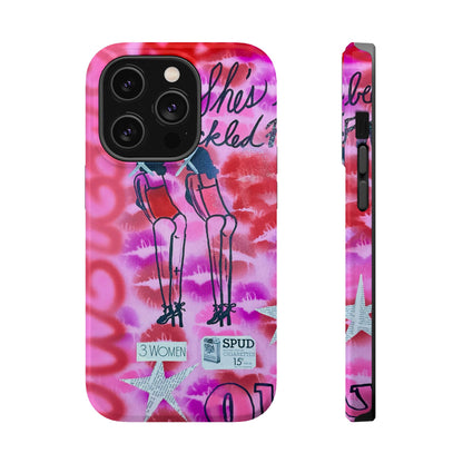 MagSafe "tickled pink" airbrush iPhone case
