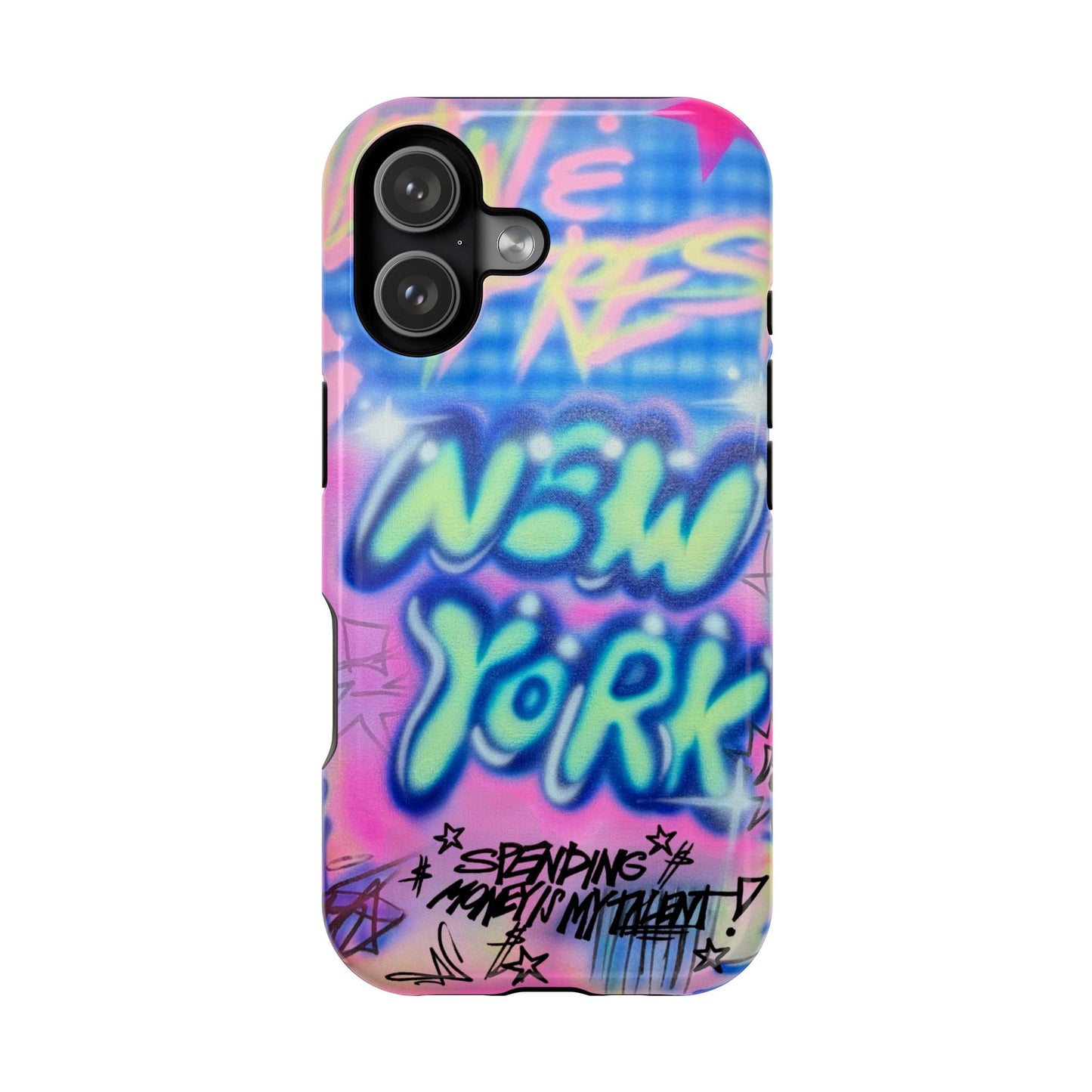 magsafe "spending $$ is my talent" airbrush iPhone case