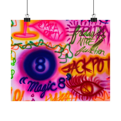 "colorful chaos" airbrush horizontal print