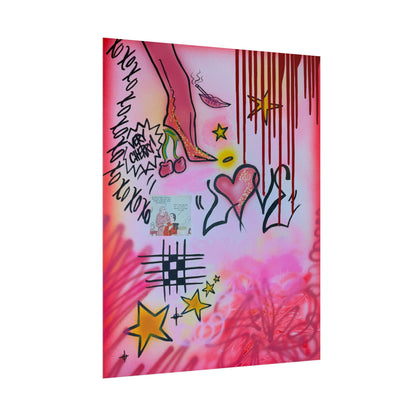 "cherry luvr" airbrush rolled print