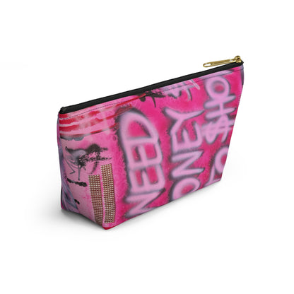 "need $$ to shop" airbrush makeup pouch