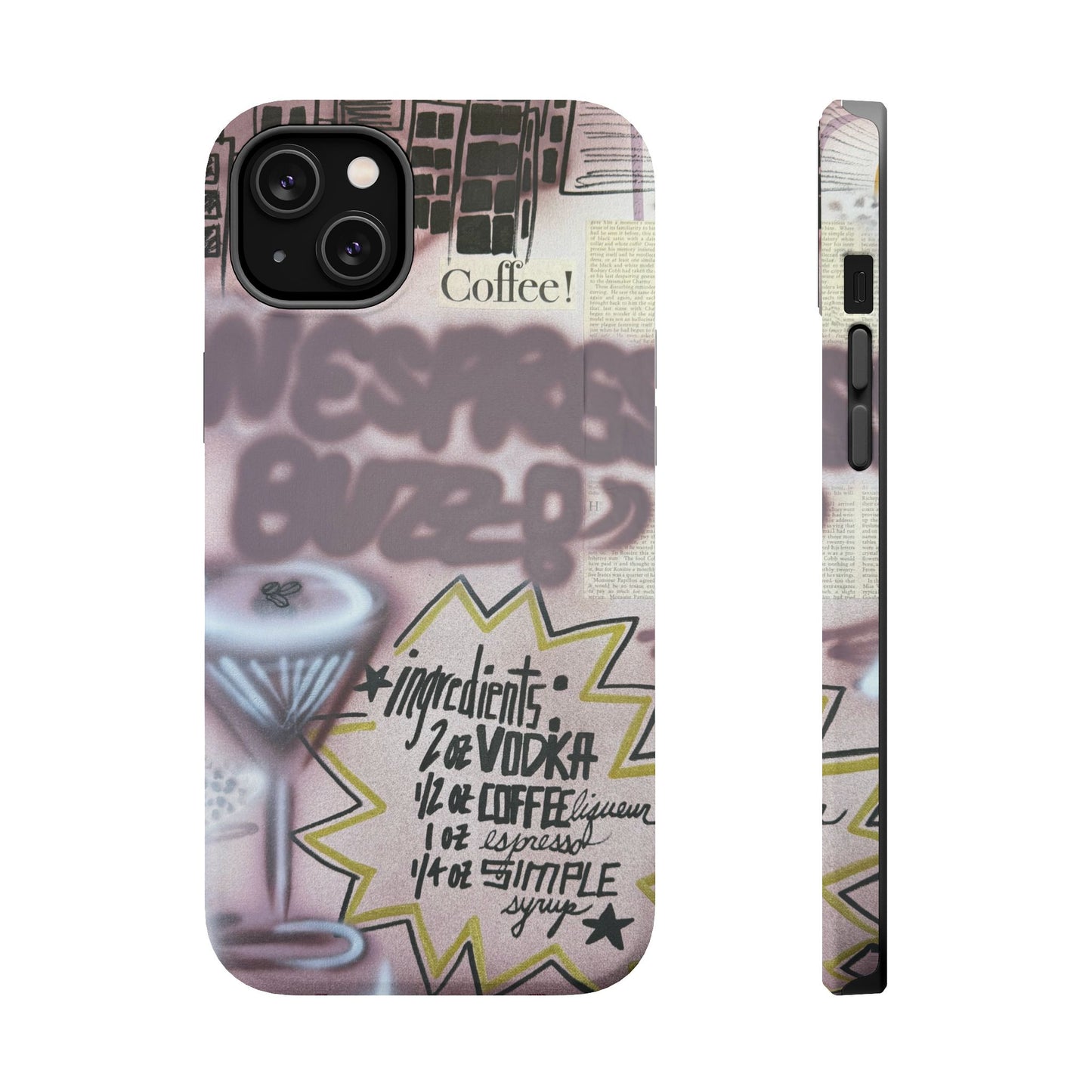 MagSafe "espresso martini" airbrush iPhone case