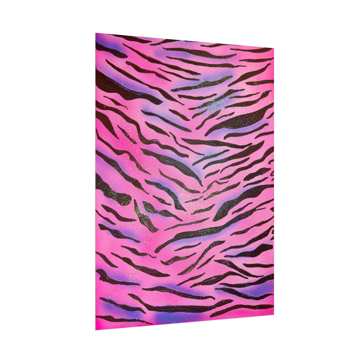"glitter zebra" airbrush rolled print