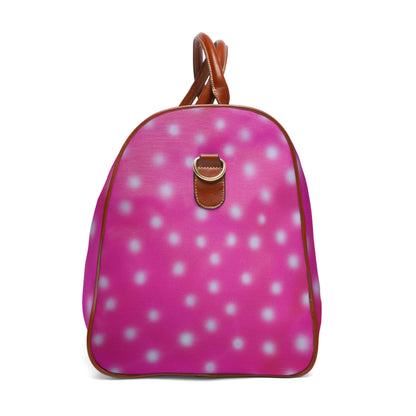 "bubblegum polka dot" airbrush waterproof travel bag