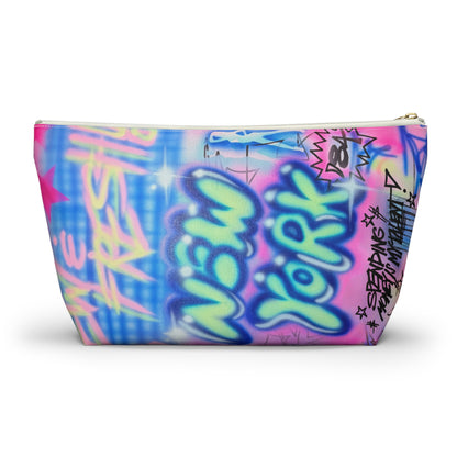 "spending $$ is my talent" airbrush makeup pouch