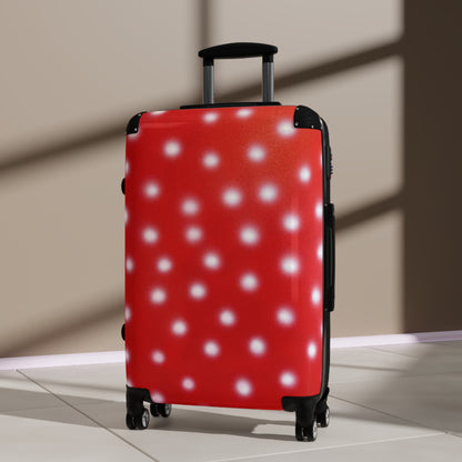 "cherry crush polka dot" airbrush suitcase