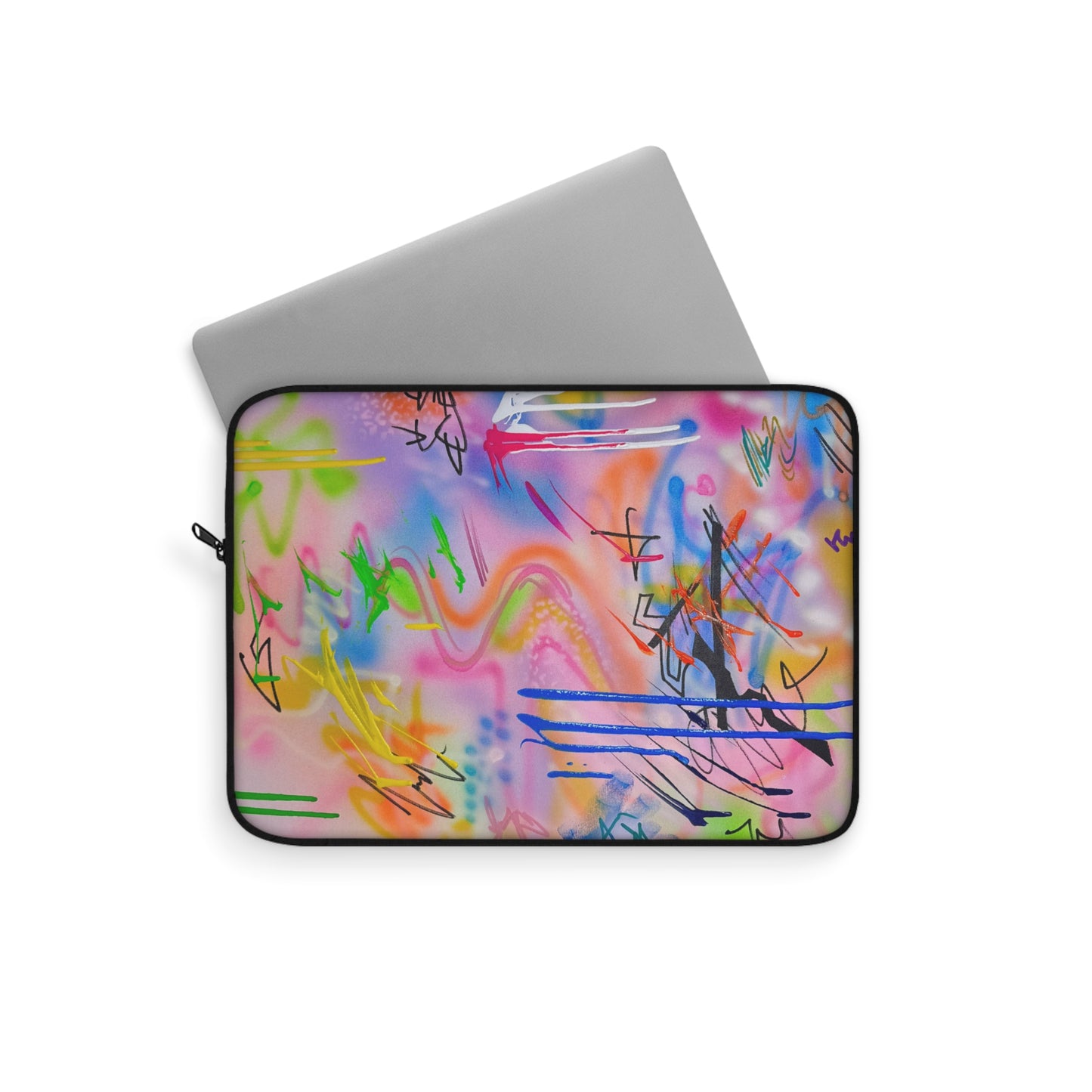 "neon haze" airbrush laptop sleeve
