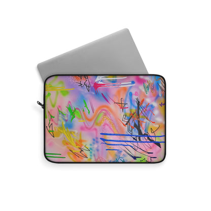 "neon haze" airbrush laptop sleeve