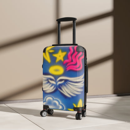 "celestial halo" airbrush suitcase