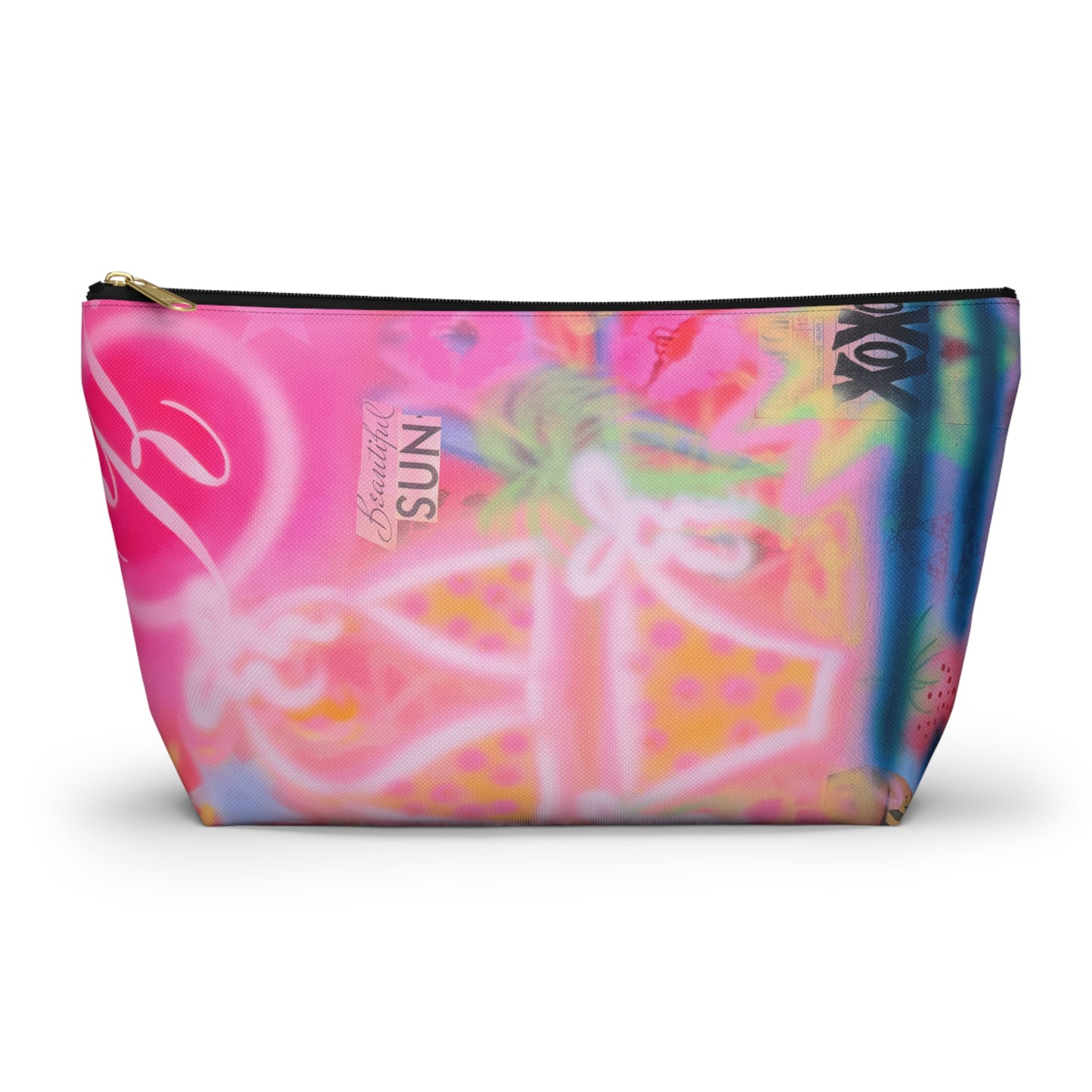 "santa monica strawberry" airbrush makeup pouch