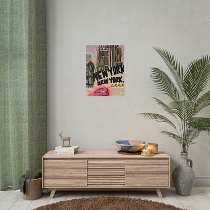 "new york, new york" airbrush rolled print