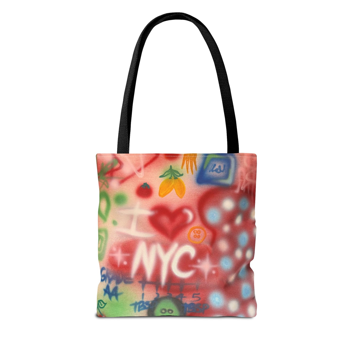 "i <3 NYC" airbrush tote bag