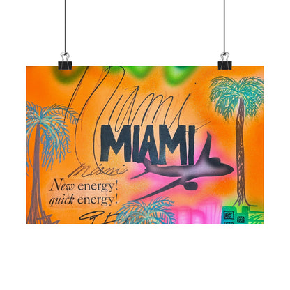 "miami, fl" airbrush horizontal print