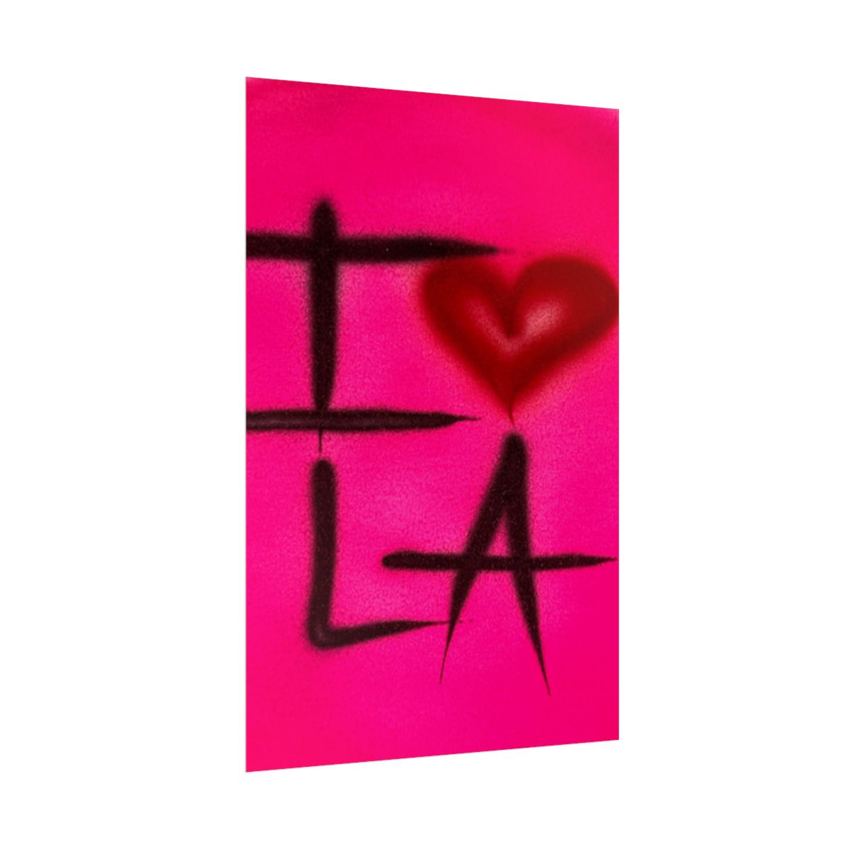 "i <3 LA" airbrush rolled print