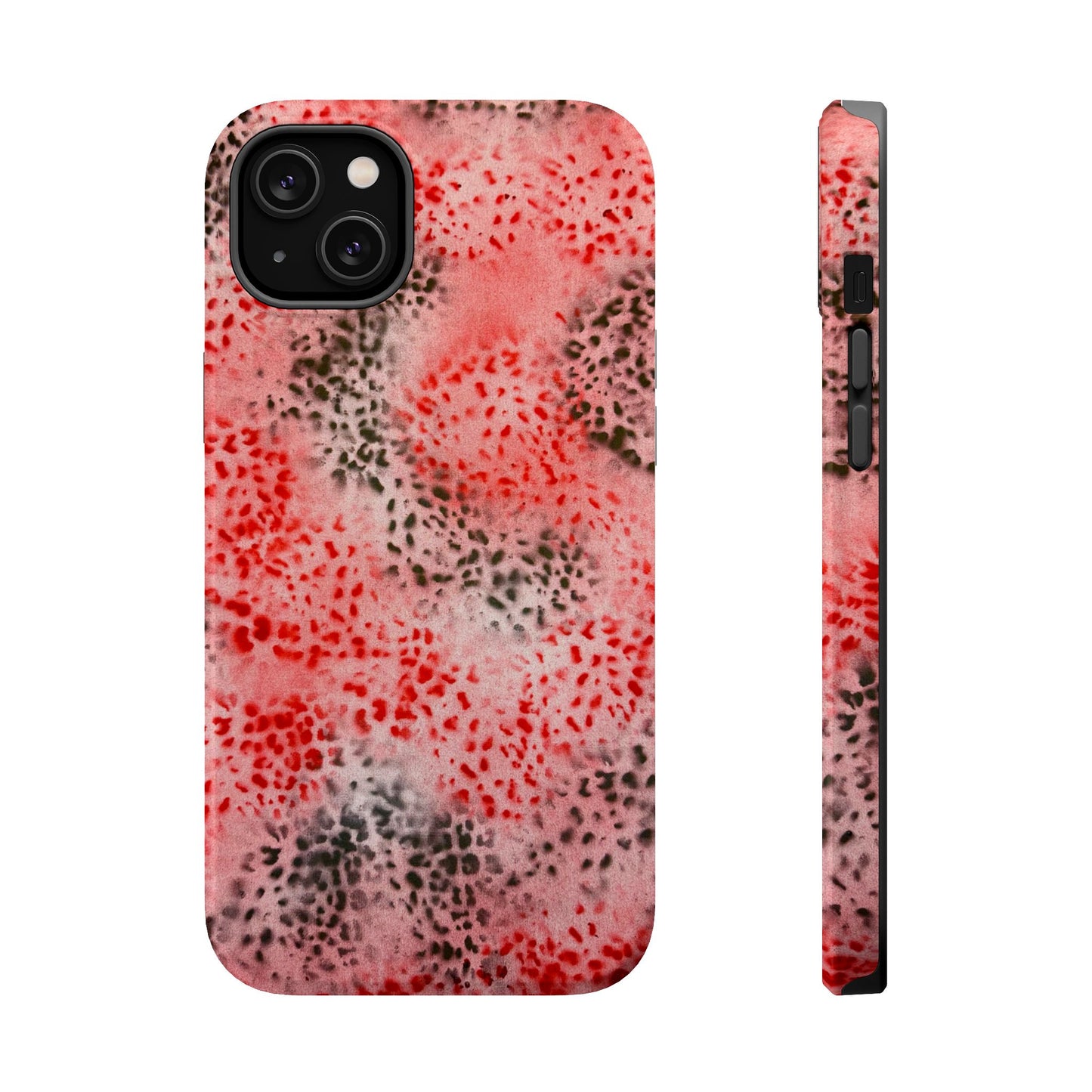 MagSafe "red cheetah" airbrush iPhone case