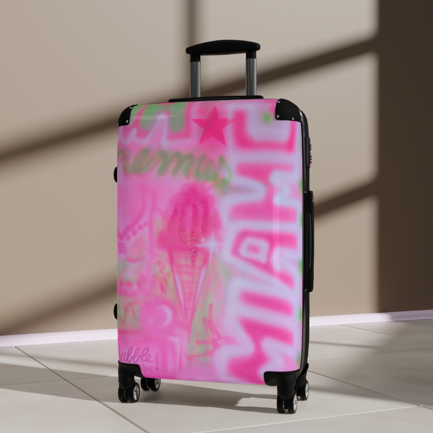 "miami matcha" airbrush suitcase