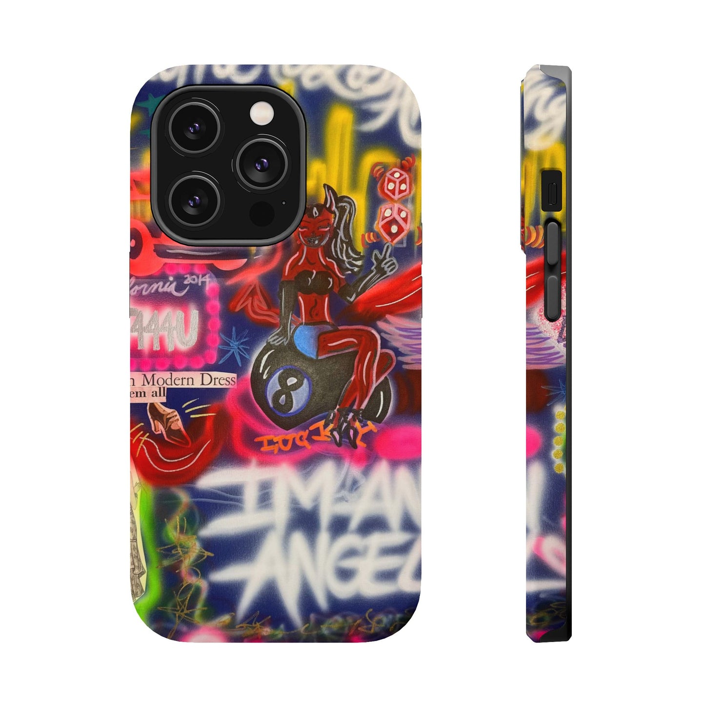 MagSafe "im an angel" airbrush iPhone case